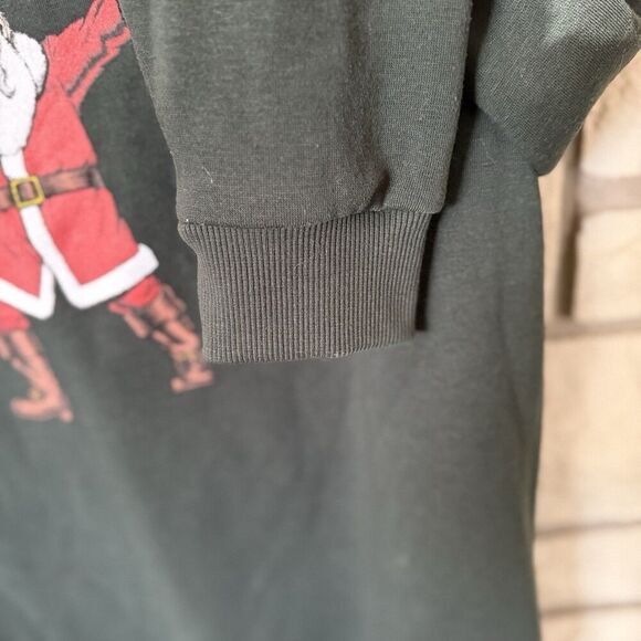 Christmas Crew Neck Sweatshirt DENIM & FLOWER HO HO HO SANTA Size Large Pullover - Picture 5 of 7